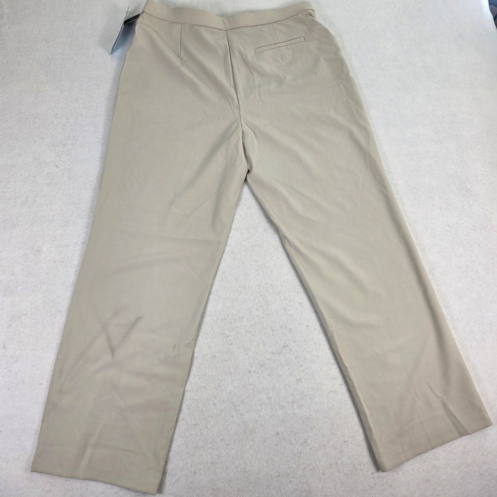 Haggar Women 14 Average Dress Pants Beige New Straight Leg Comfort Stretch - Picture 3 of 11